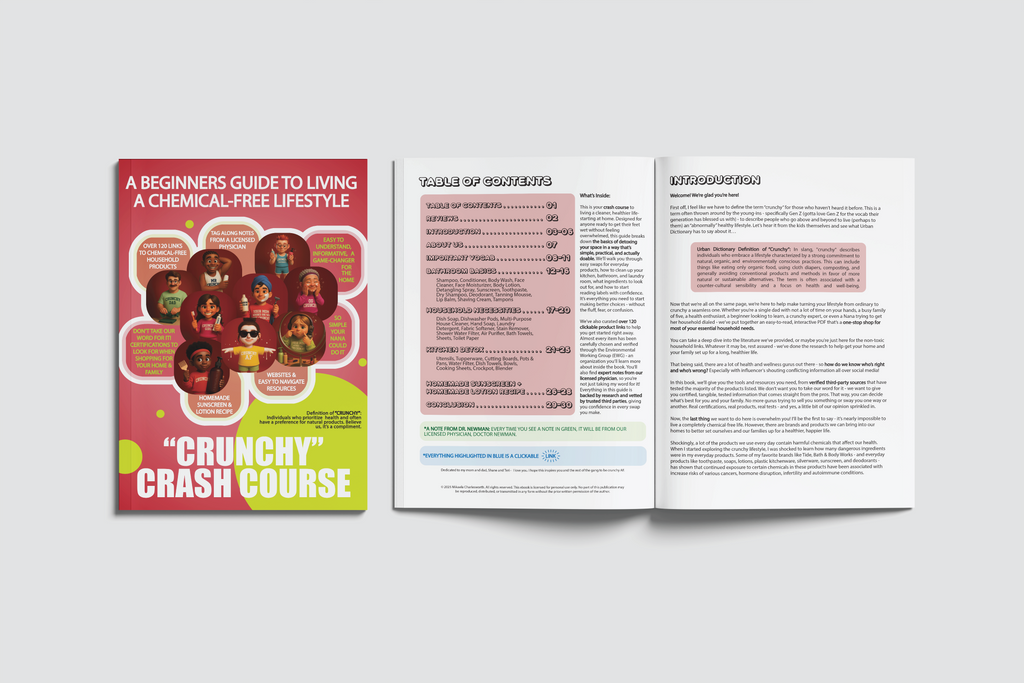 Crunchy Crash Course | E-Book | A beginners Guide to Living A Chemical Free Lifestyle