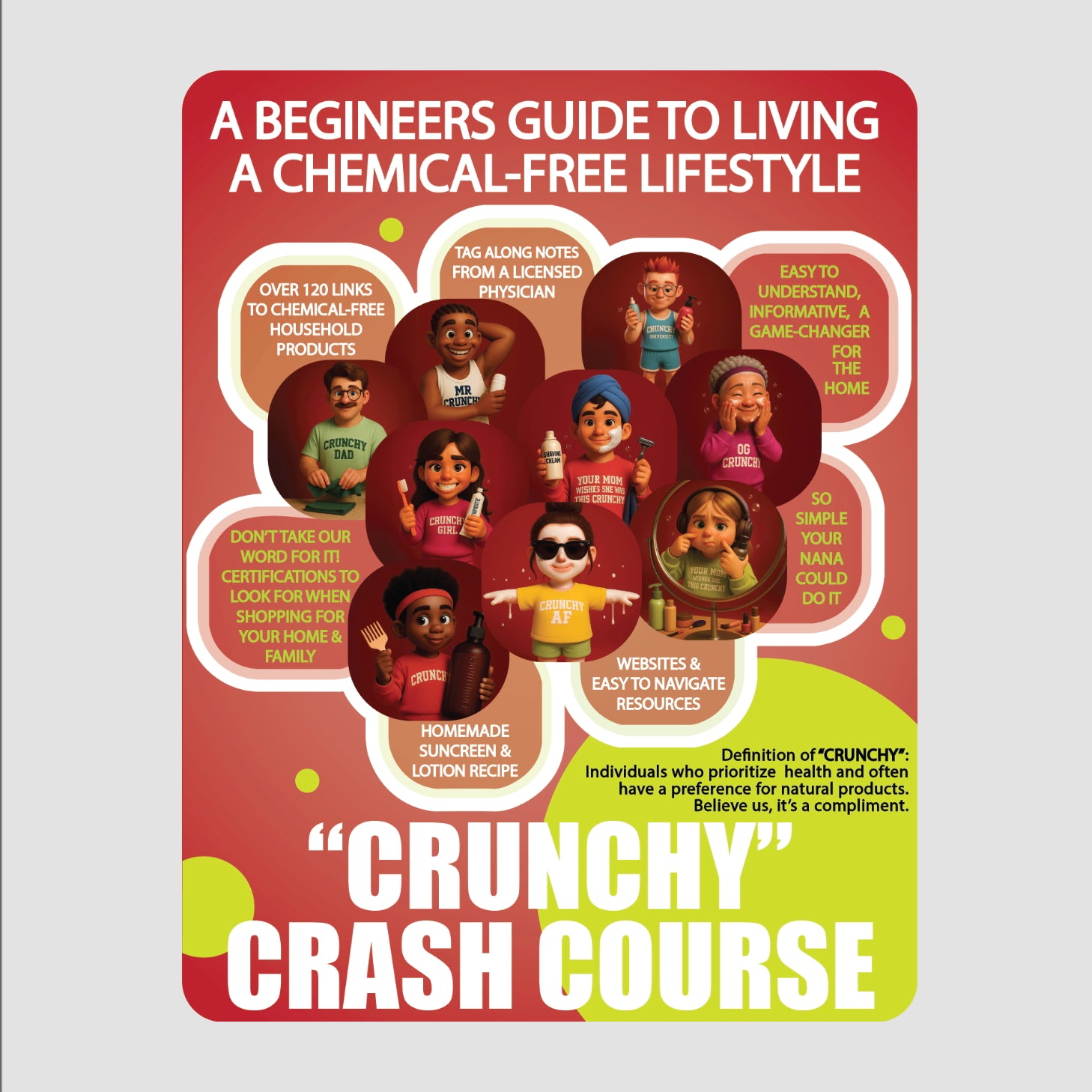 Crunchy Crash Course | E-Book | A beginners Guide to Living A Chemical Free Lifestyle